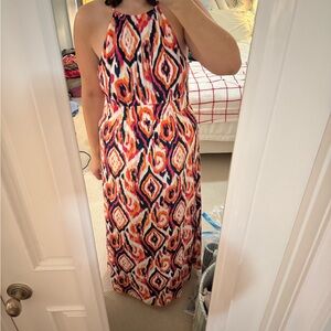 Colorful Geometric Maxi Dress